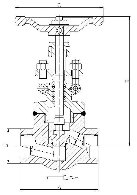 150LB-800 LB Globe Valve, Welded Bonnet Full & Standard Port